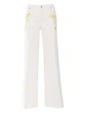 Ermanno Scervino sequin-embellished flared trousers - White
