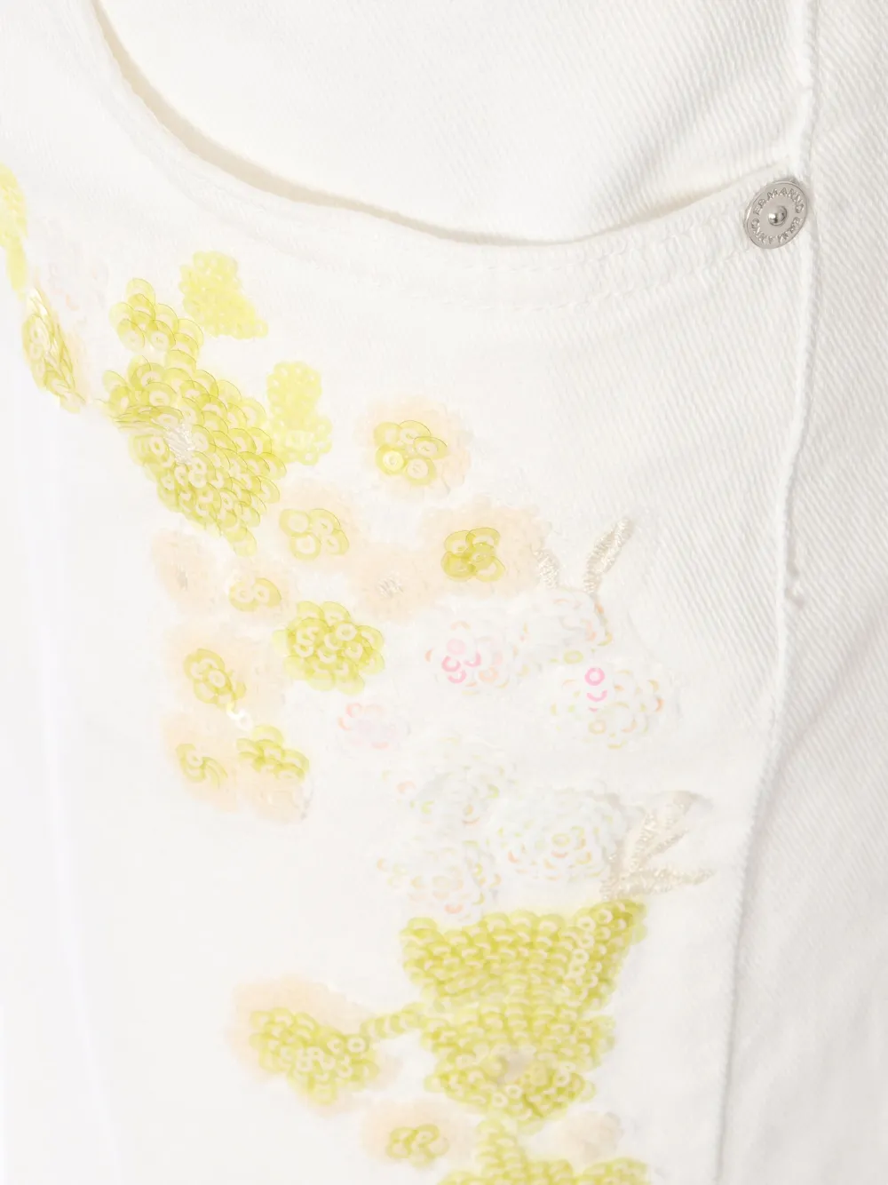 Ermanno Scervino Broek verfraaid met pailletten Wit