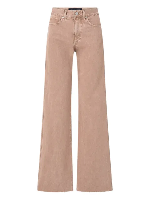 Veronica Beard frayed wide-leg jeans
