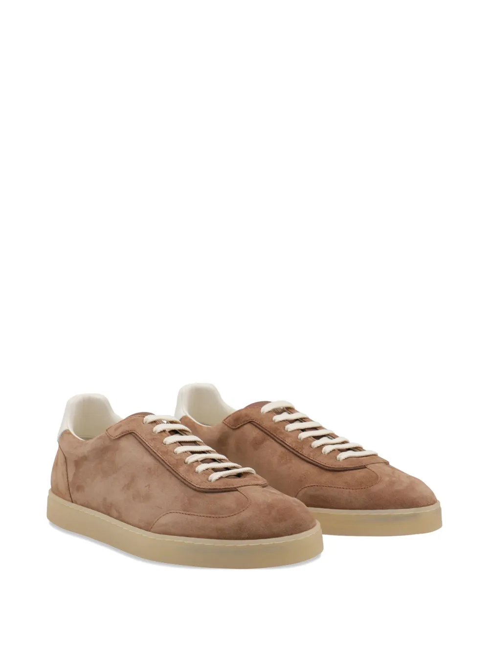 Brunello Cucinelli Round Toe Low-top Casual Shoes In Brown