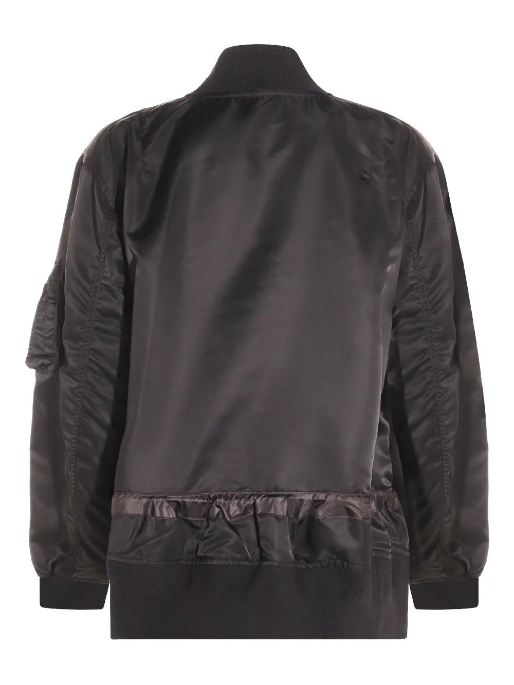 sacai Bomberjack met ruche zak Zwart