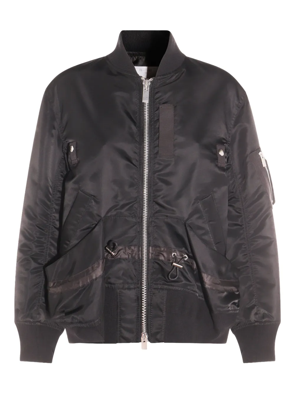 Sacai Bomberjack met ruche zak Zwart