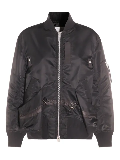 sacai ruffled pocket bomber jacket