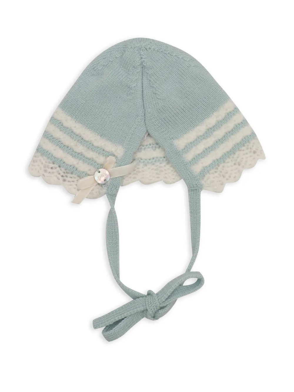 Paz Rodriguez Wollen muts met kanten afwerking - Blauw