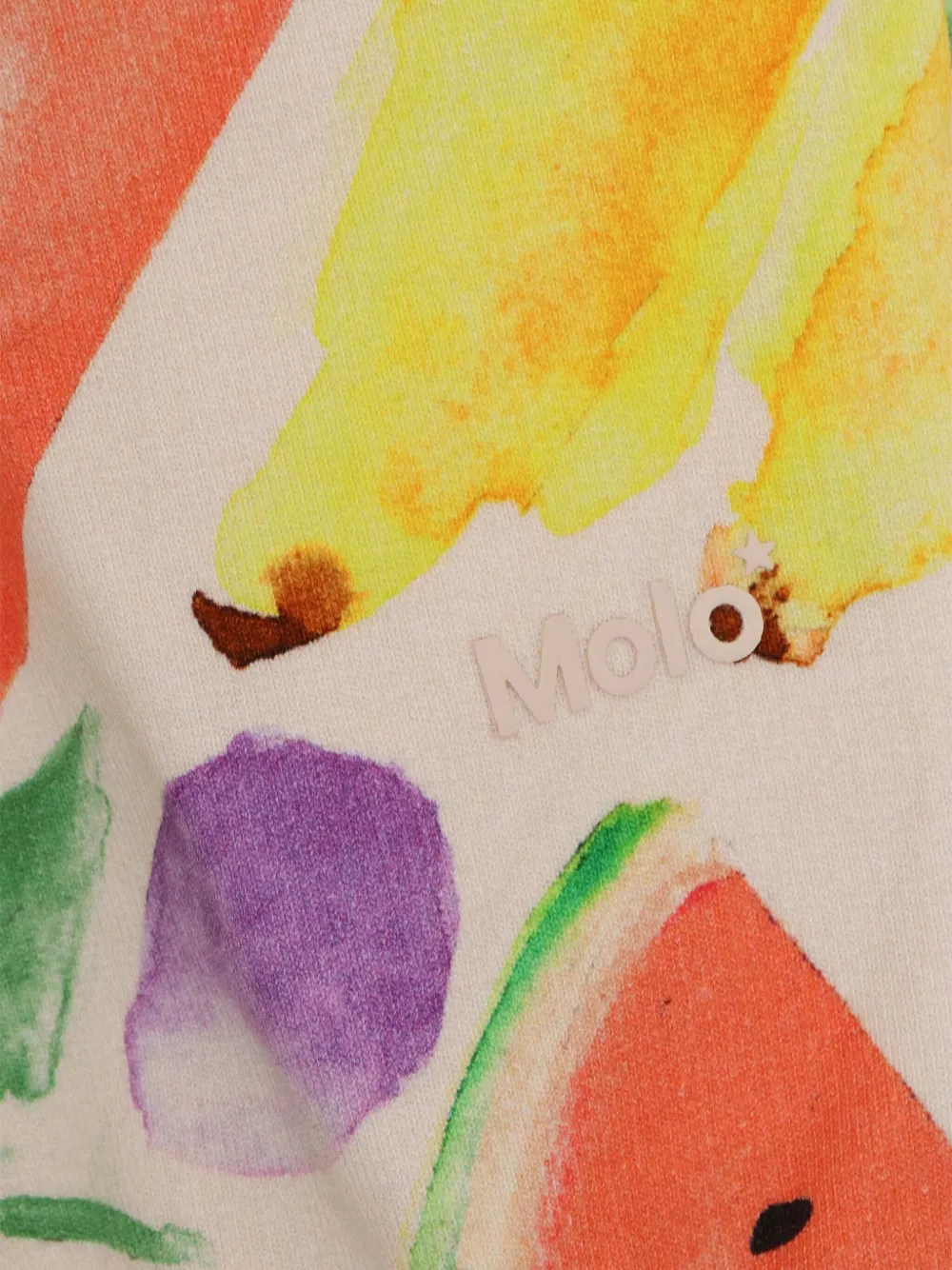 Molo Malinda sweater met fruitprint Geel