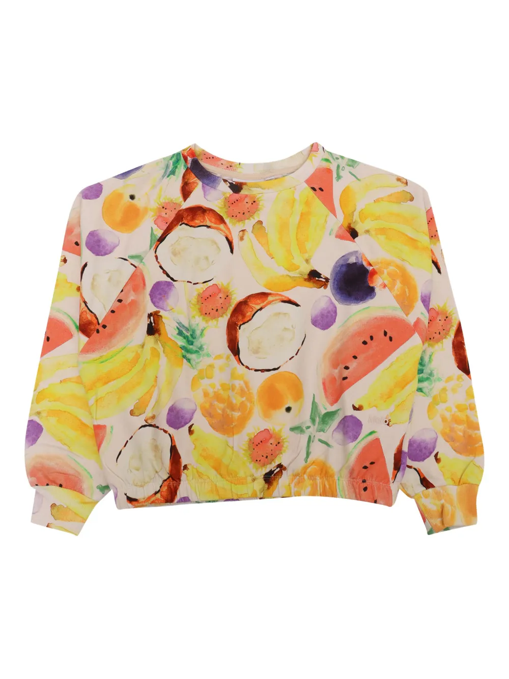 Molo Malinda sweater met fruitprint Geel