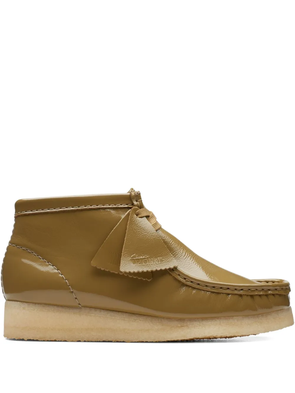 Clarks Originals Wallabee patent leather boots Neutrals