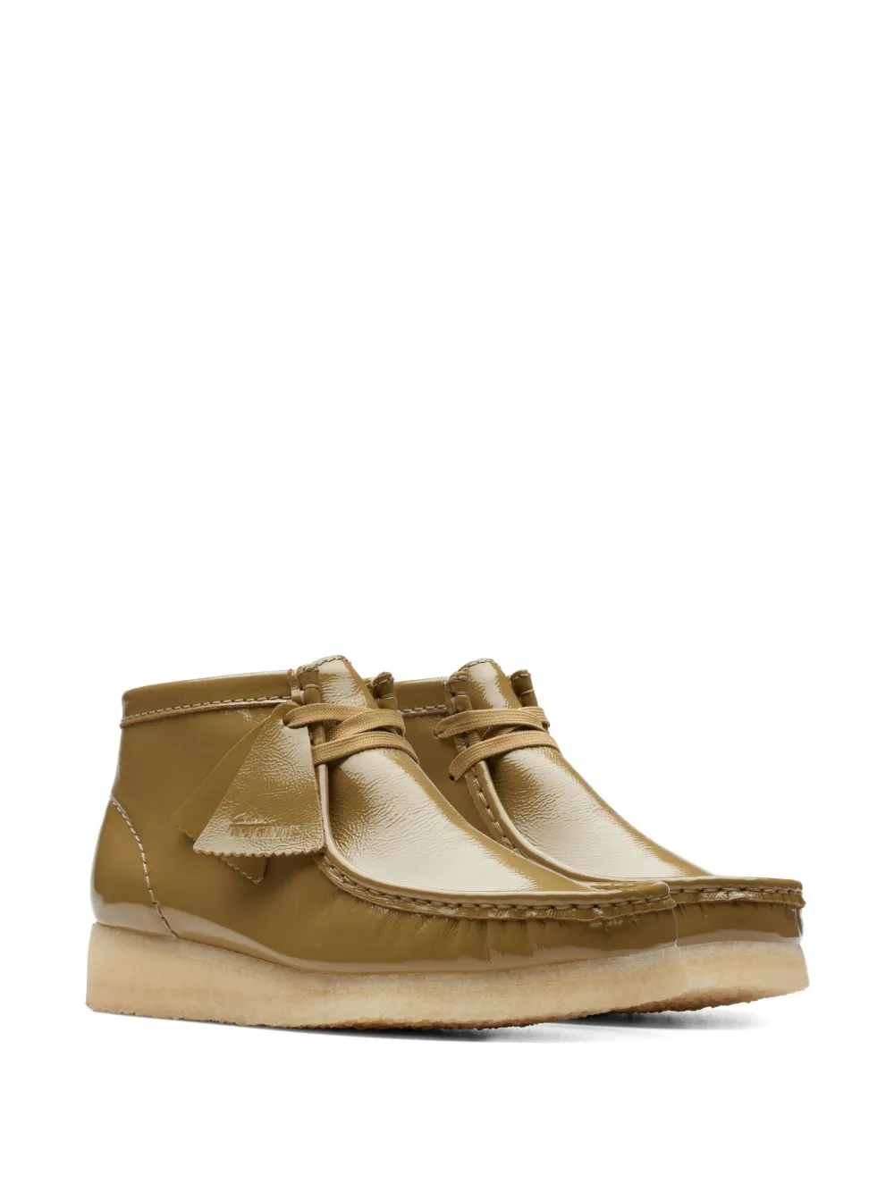 Clarks Originals Wallabee patent leather boots Neutrals