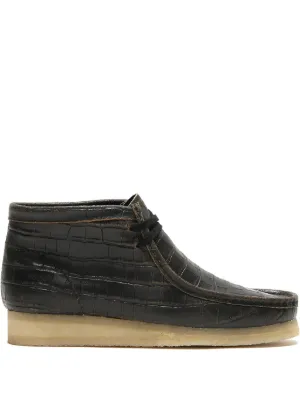 Clarks Originals Wallabee Leather Boots | Black | FARFETCH RO