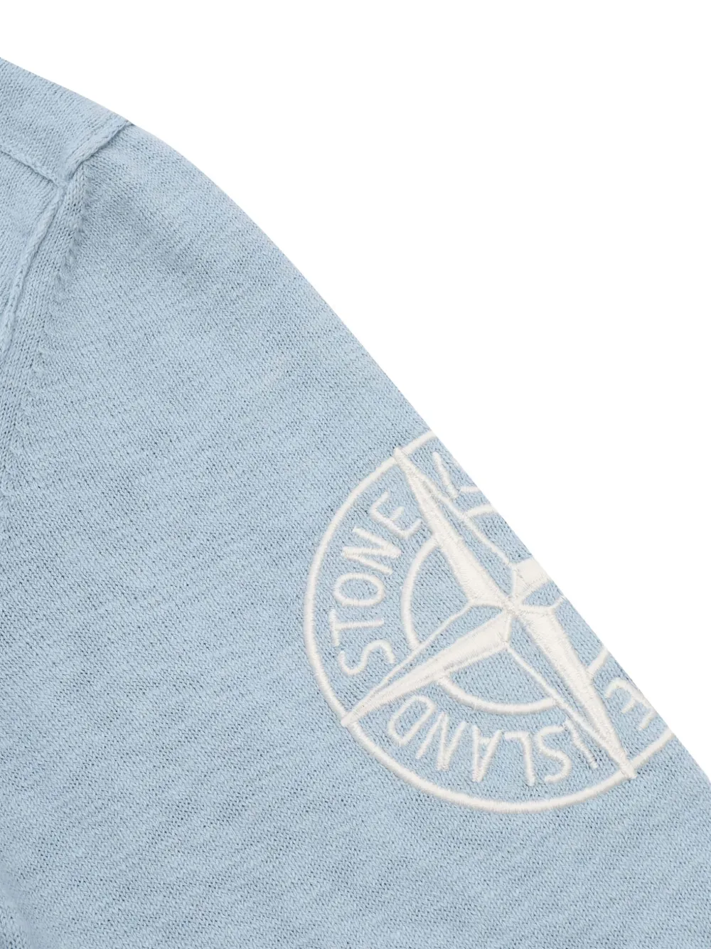 Stone Island Junior Sweater met logopatch Blauw