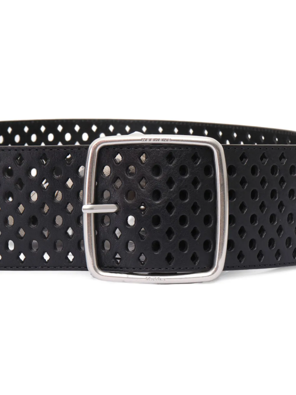 Weekend Max Mara Kuens leren riem - Zwart