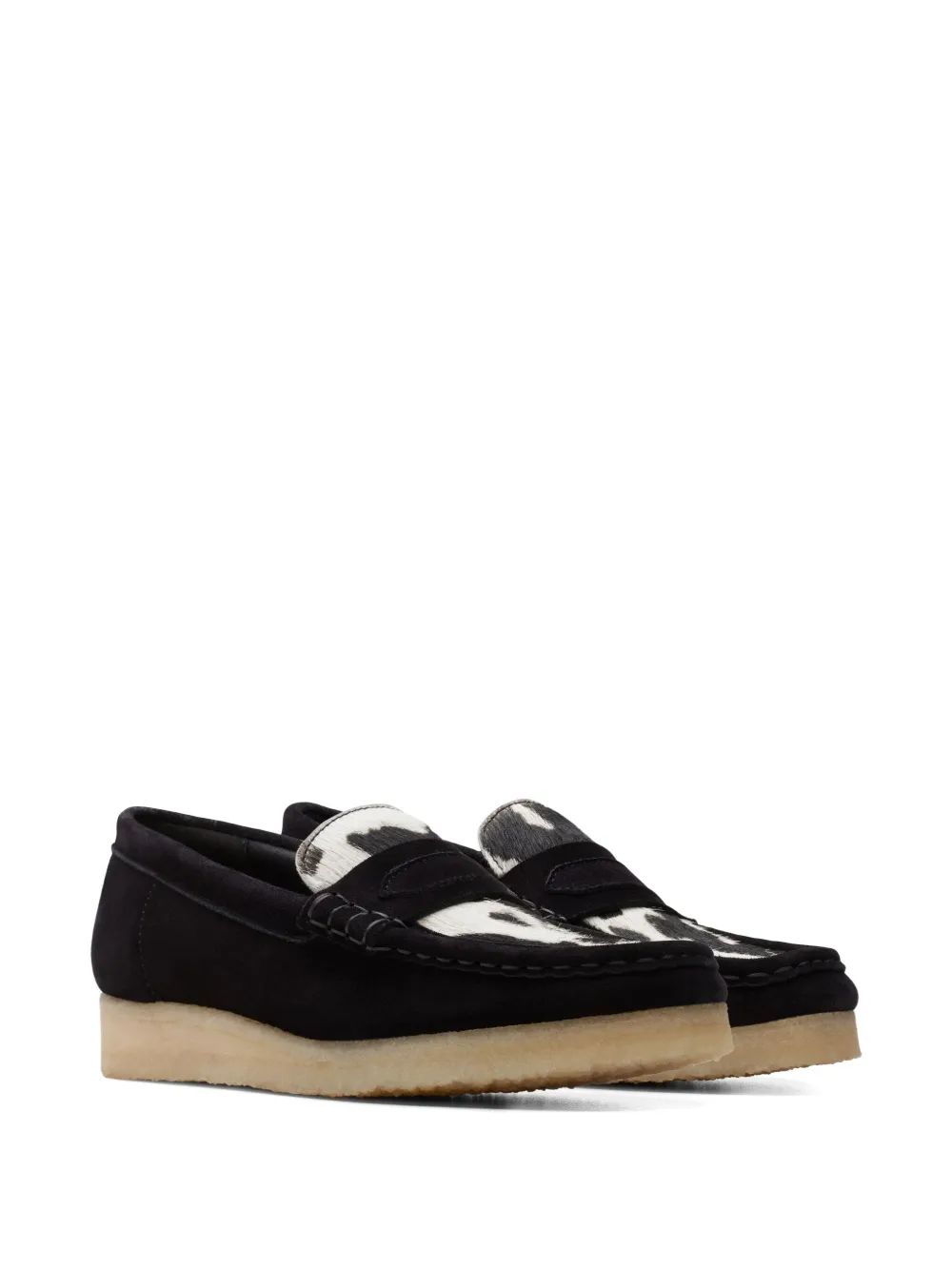Clarks Originals Wallabee "Cow Print Hairon" loafers Black