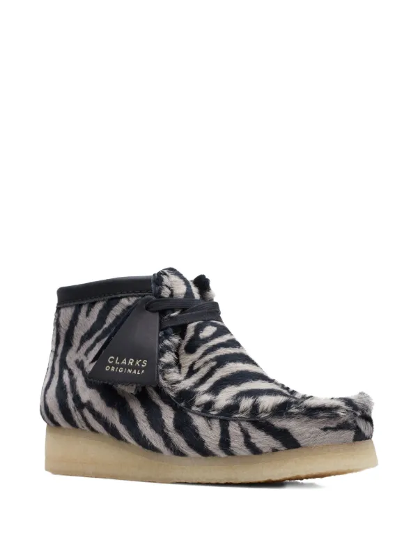Clarks Originals Wallabee ゼブラプリント ブーツ | ブラック