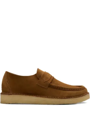 Clarks Originals Wallabee Suede Loafers | Brown | FARFETCH
