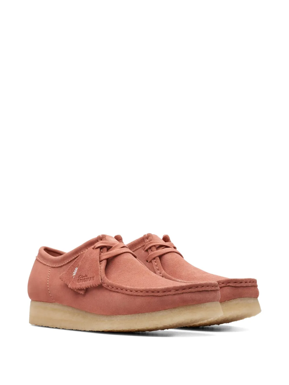 Clarks Originals Wallabee suede lace-up shoes Orange
