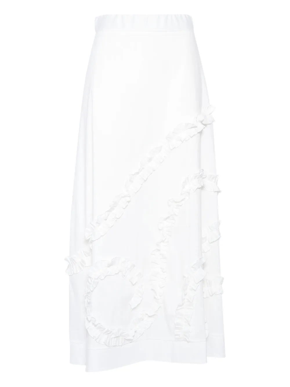 Clips ruffled pleated skirt | White | Image 1