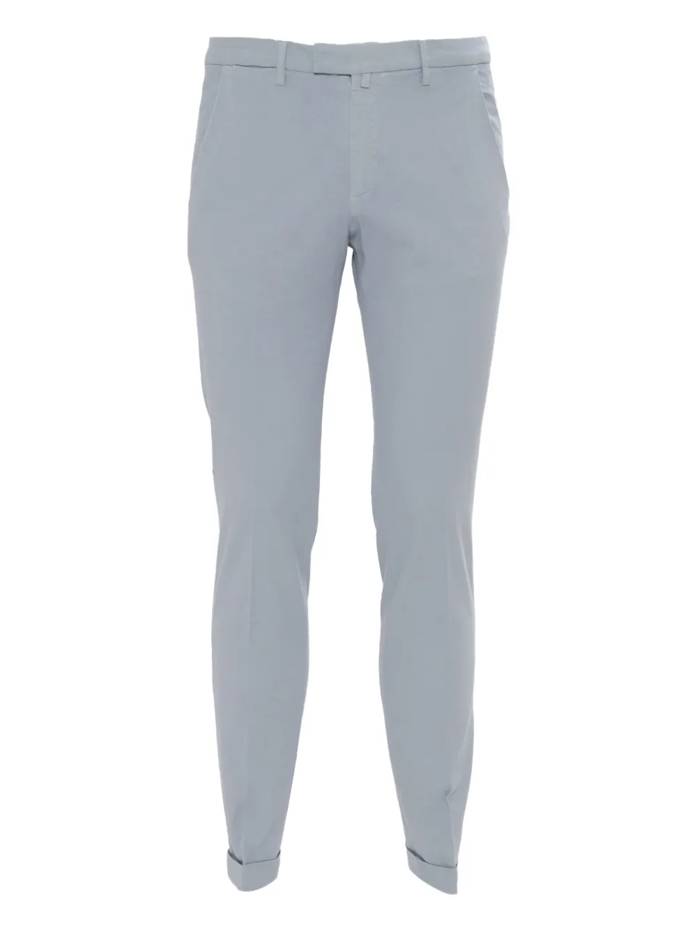 cuffed straight-leg trousers