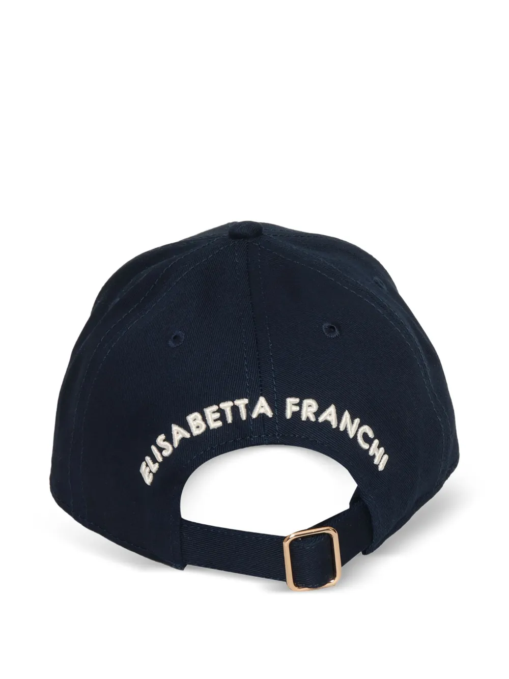 Elisabetta Franchi Honkbalpet met geborduurd logo - Blauw