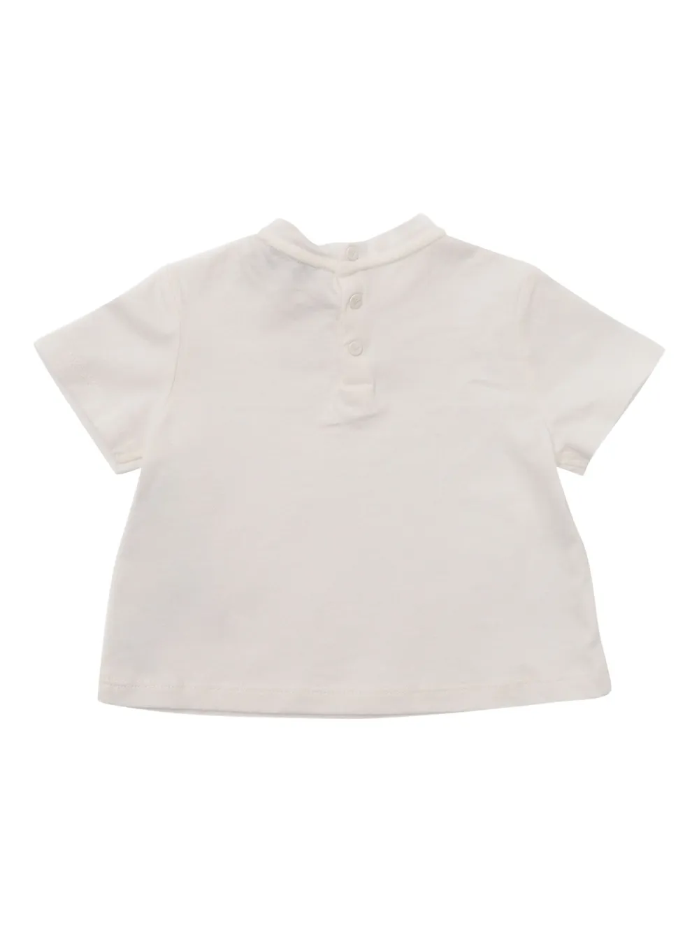 Emporio Armani Kids T-shirt met knoopsluiting en logo Wit