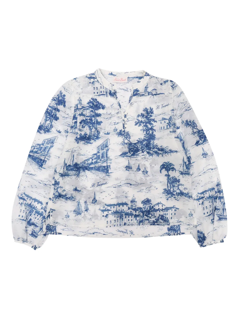 MC2 Saint Barth Kids Shirt met Toile De Jouy-print Wit