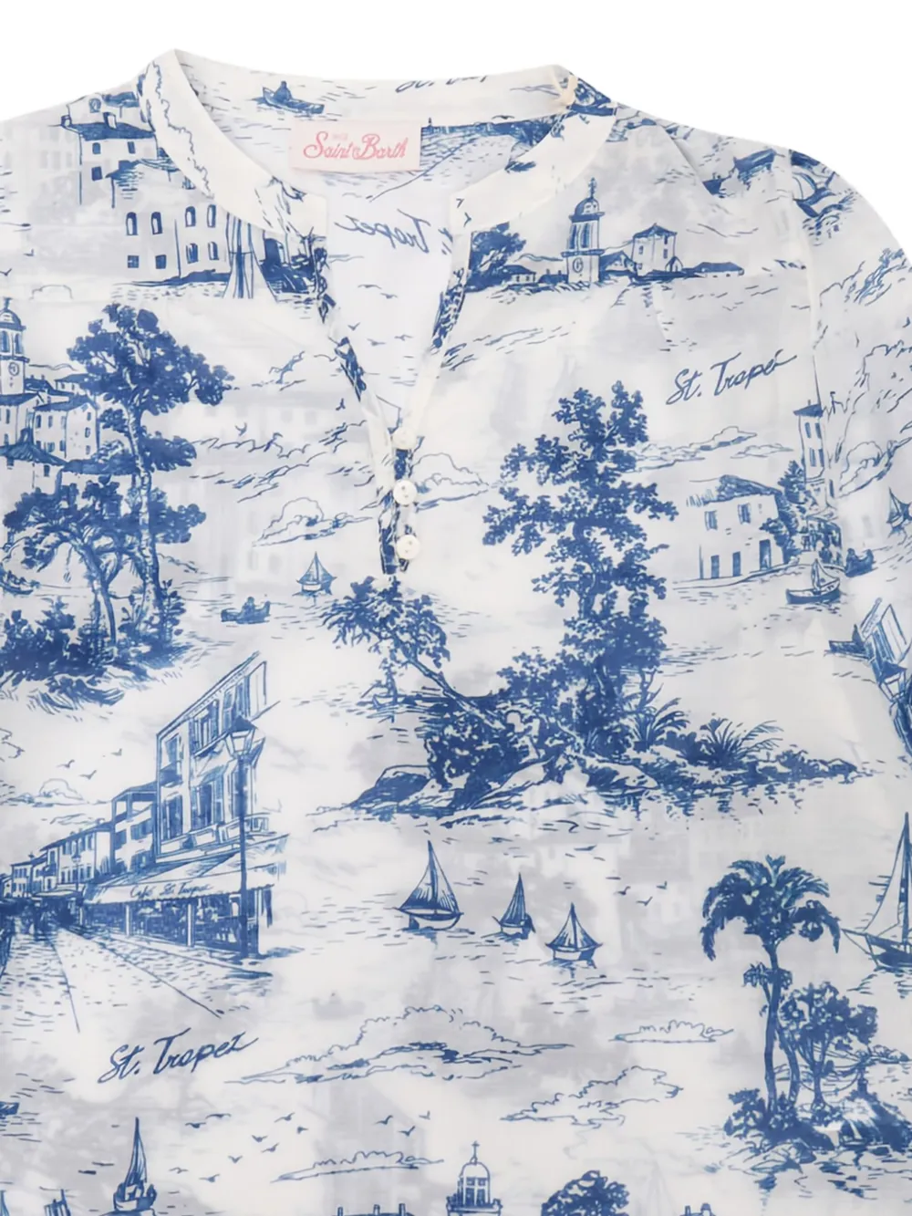 MC2 Saint Barth Kids Shirt met Toile De Jouy-print Wit
