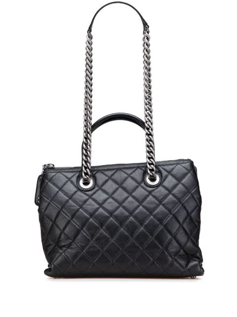 CHANEL Pre-Owned 2014-2015 Medium Quilted Calfskin Boy Chained Tote satchel