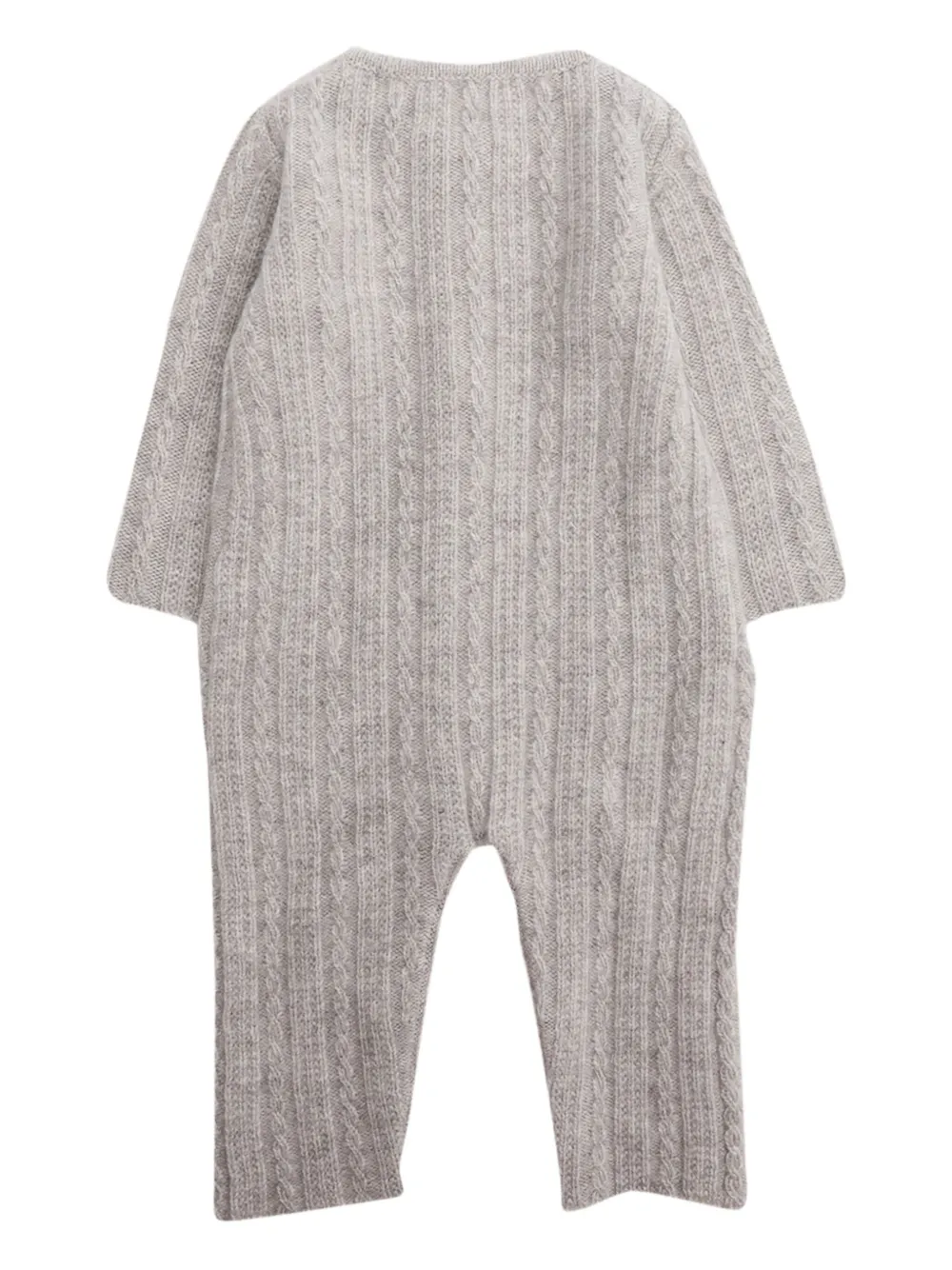 Tartine Et Chocolat cable-knit button jumpsuit - Grijs