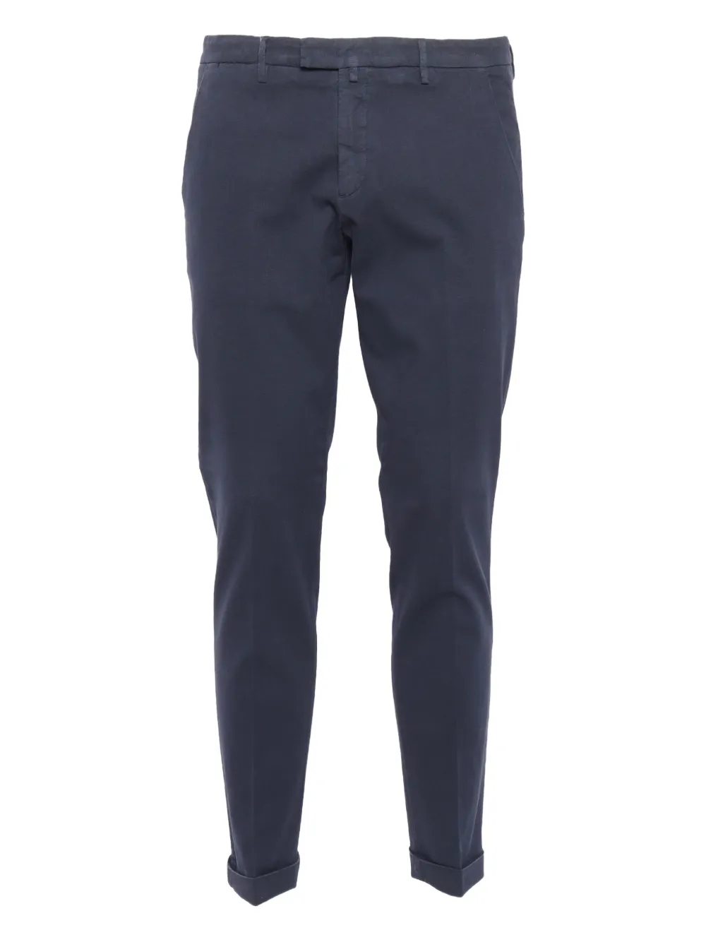 cuffed straight-leg trousers