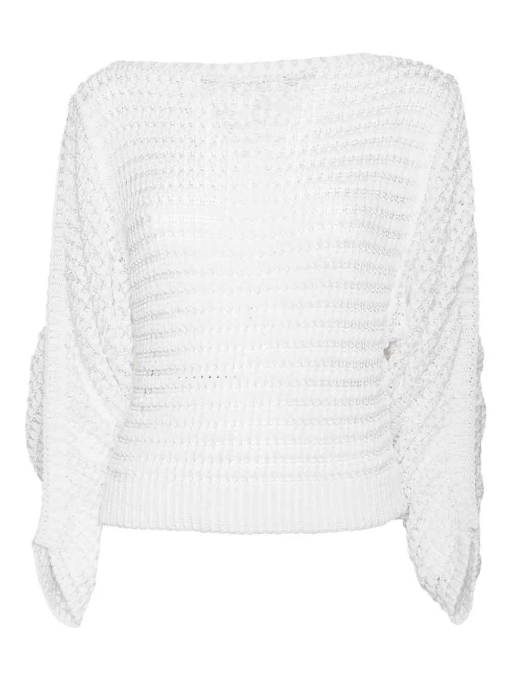 draped boat-neck sweater