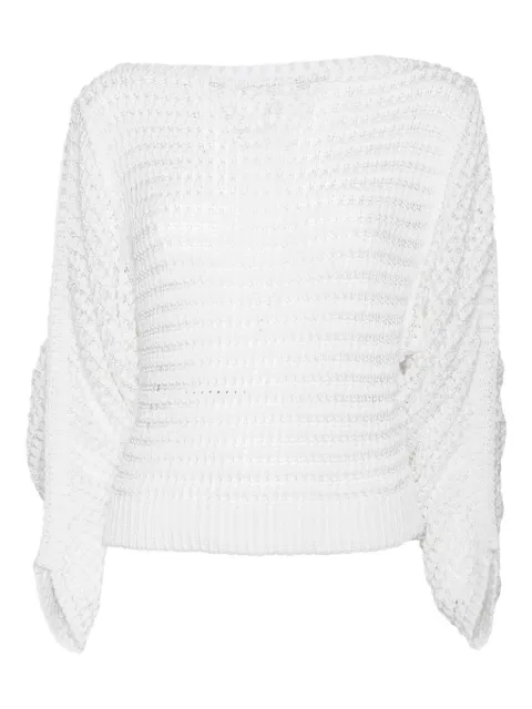 Alberta Ferretti draped boat-neck sweater