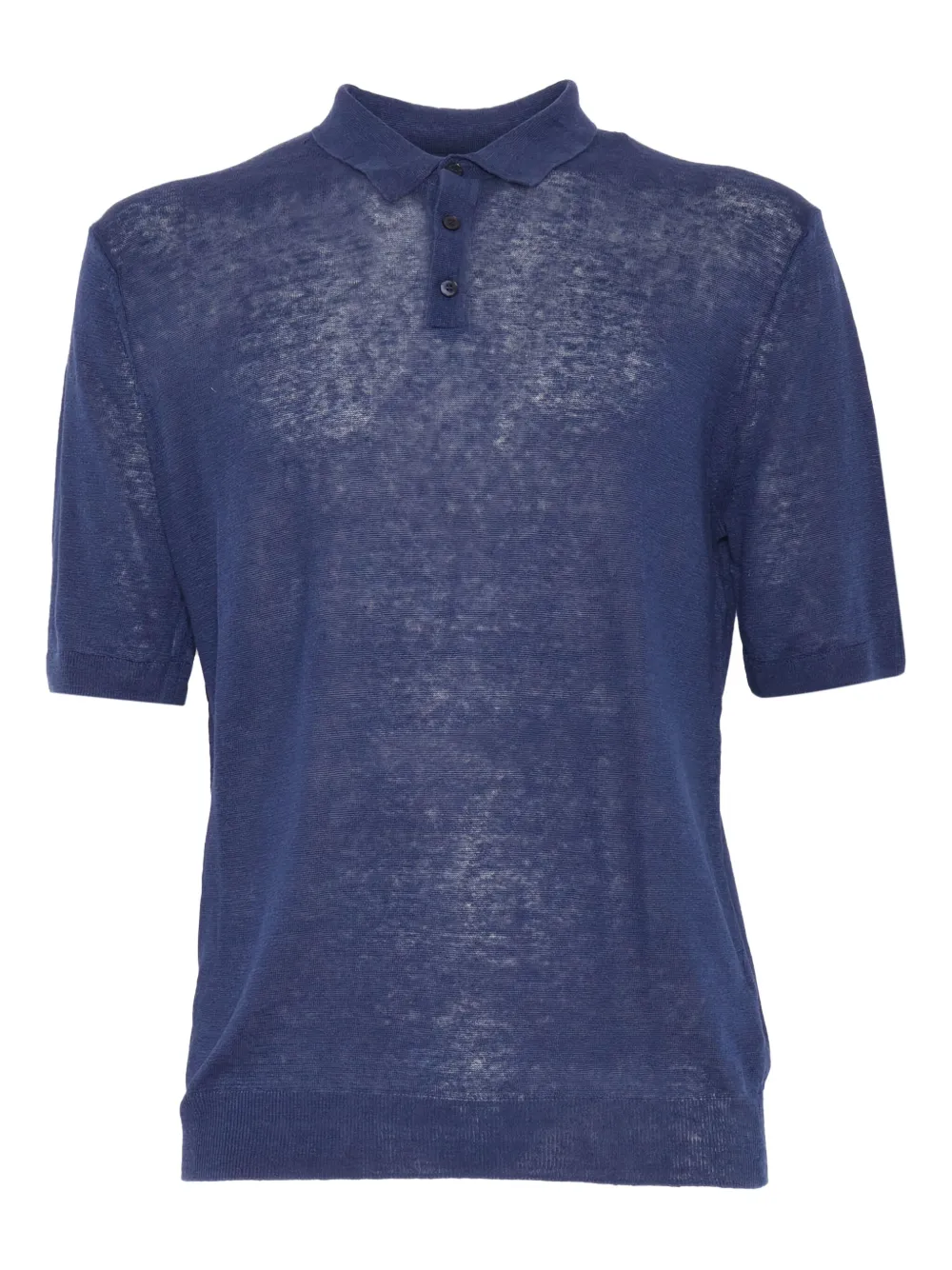 Ballantyne Polo in lino a maniche corte - Blu