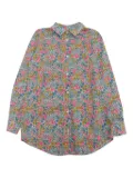 MC2 Saint Barth Kids Mini Brigitte floral embroidered shirt - Blue