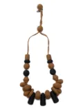 Weekend Max Mara Soraia woven-beaded necklace - Brown