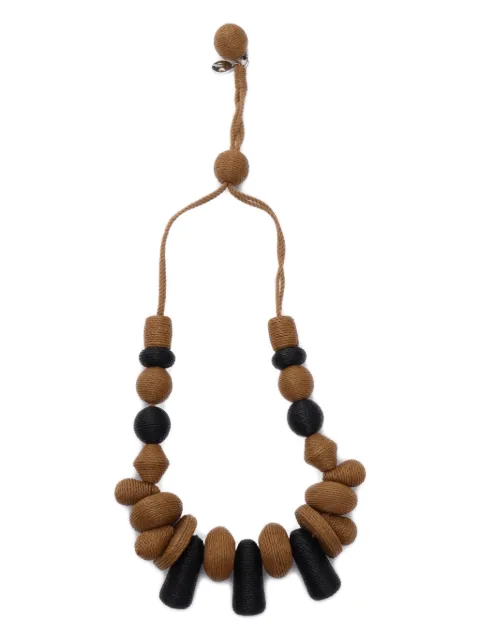 Weekend Max Mara Soraia woven-beaded necklace