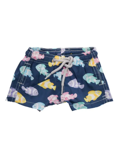 MC2 Saint Barth Kids Kordelzug-Badeshorts mit Clownfish-Print