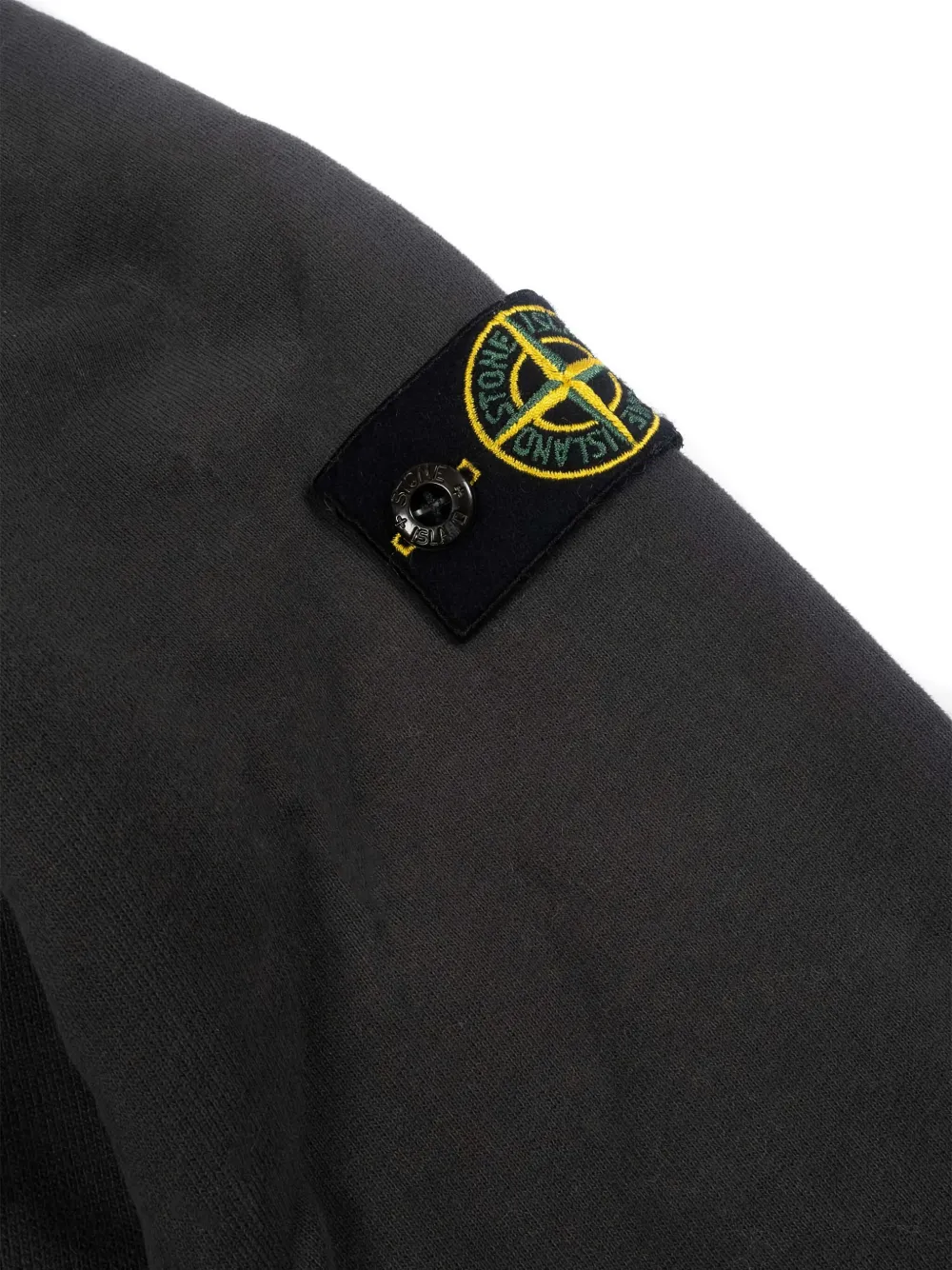 Stone Island Junior logo-patch cotton sweatshirt Grijs