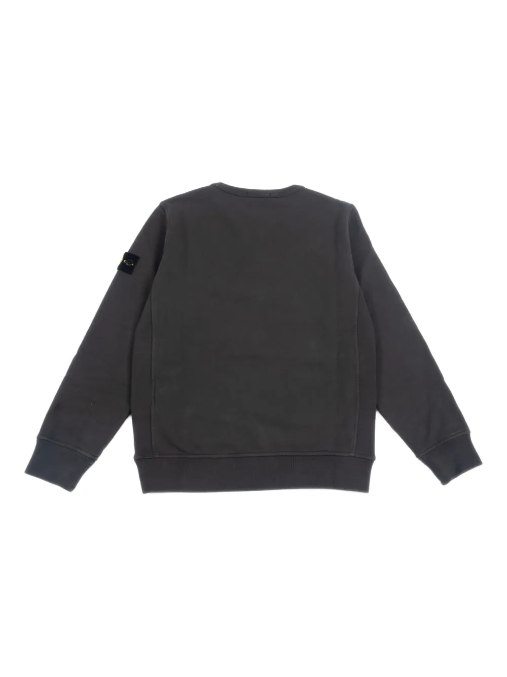 Stone Island Junior logo-patch cotton sweatshirt Grijs