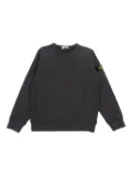 Stone Island Junior logo-patch cotton sweatshirt - Grey