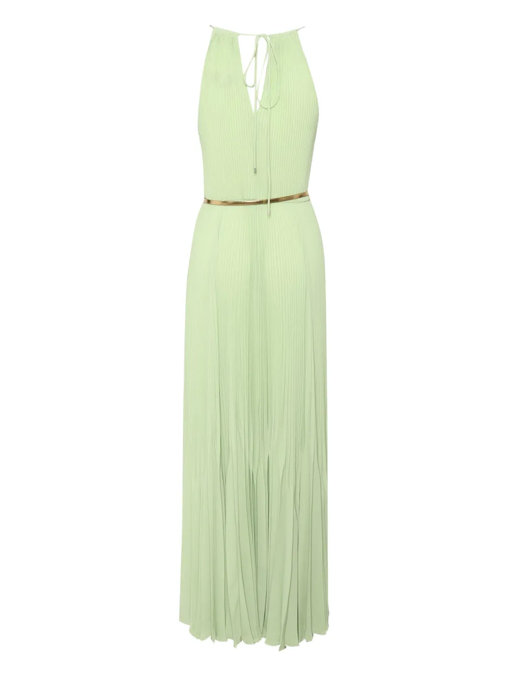 Max Mara Geplooide jurk met halsketting - Groen