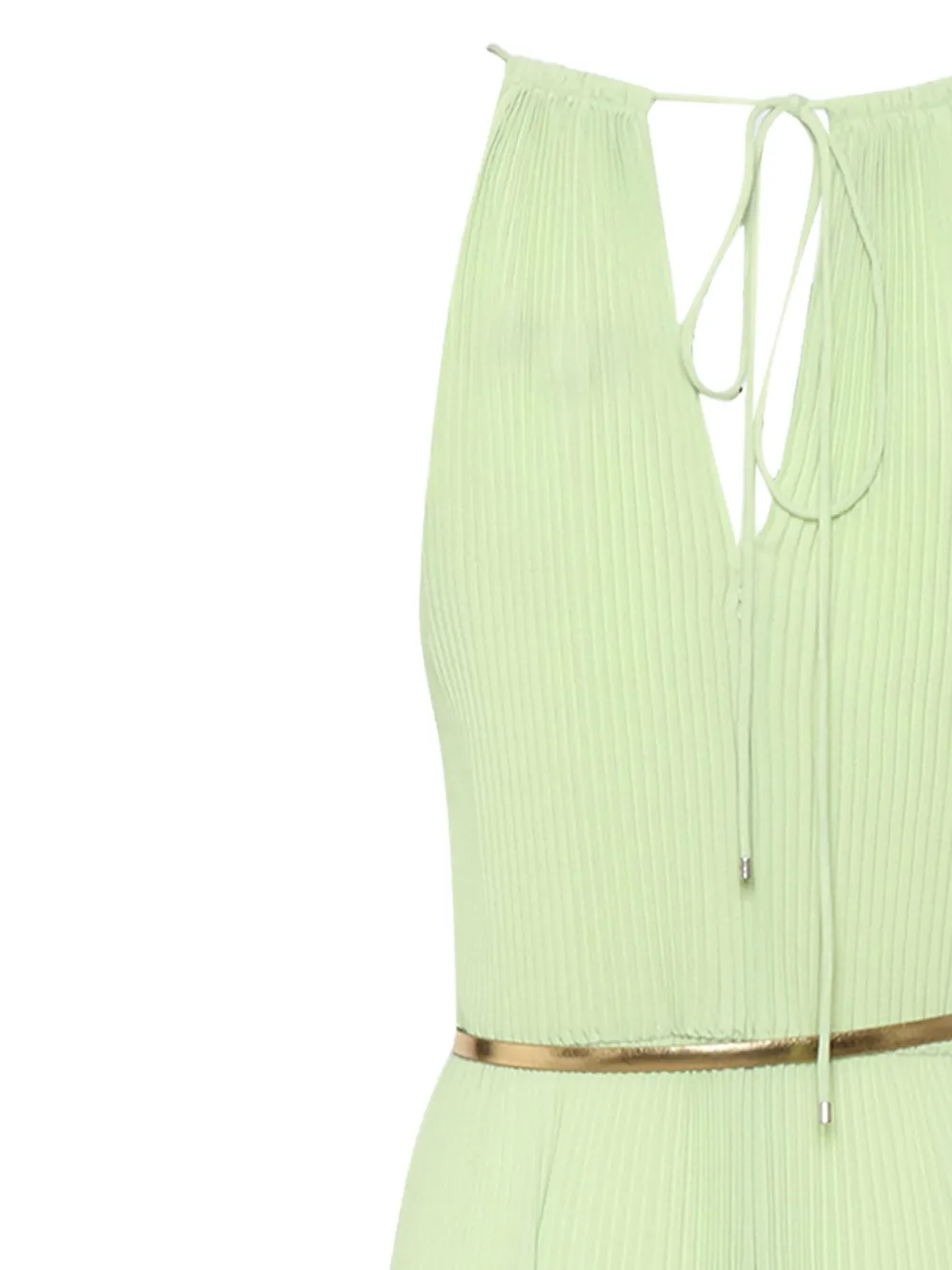 Max Mara Geplooide jurk met halsketting Groen
