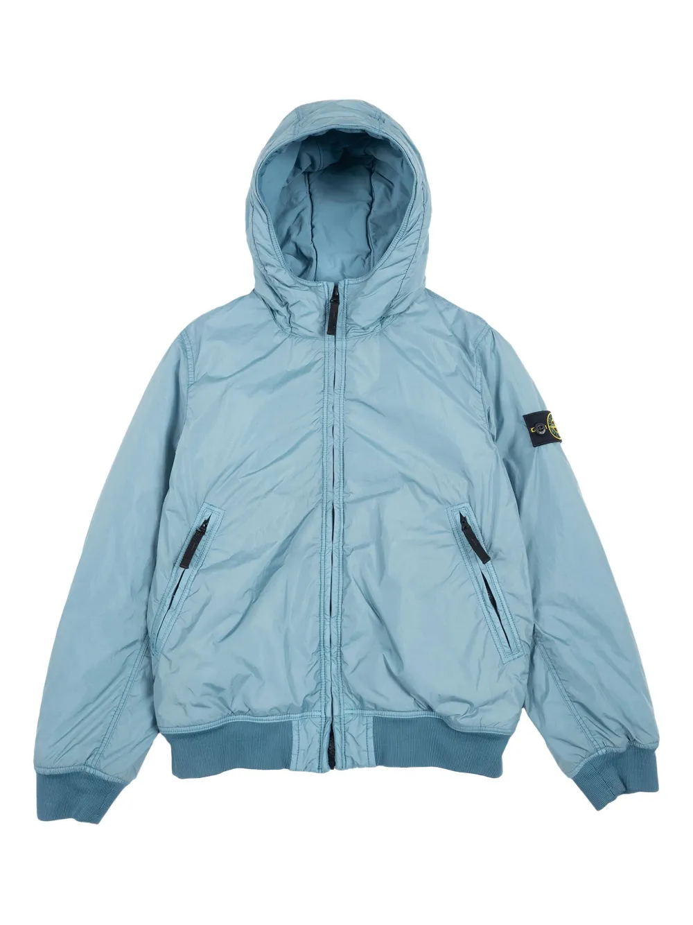 Stone Island Junior hooded bomber jacket Blauw