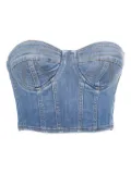 Elisabetta Franchi denim corset top - Blue