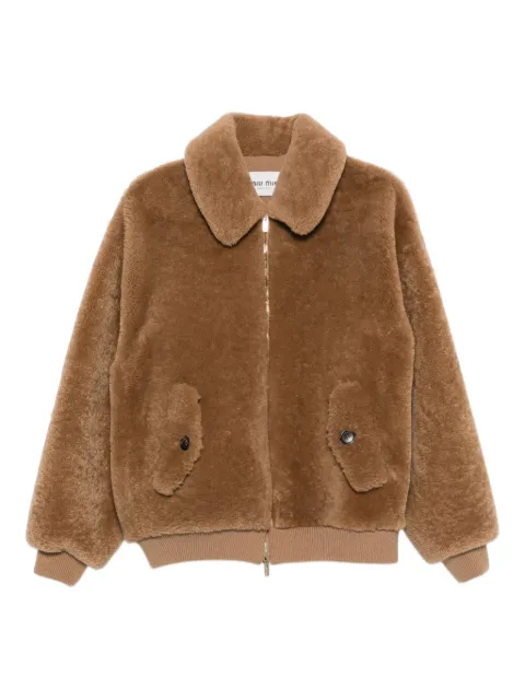 Miu Miu zip-up shearling jacket