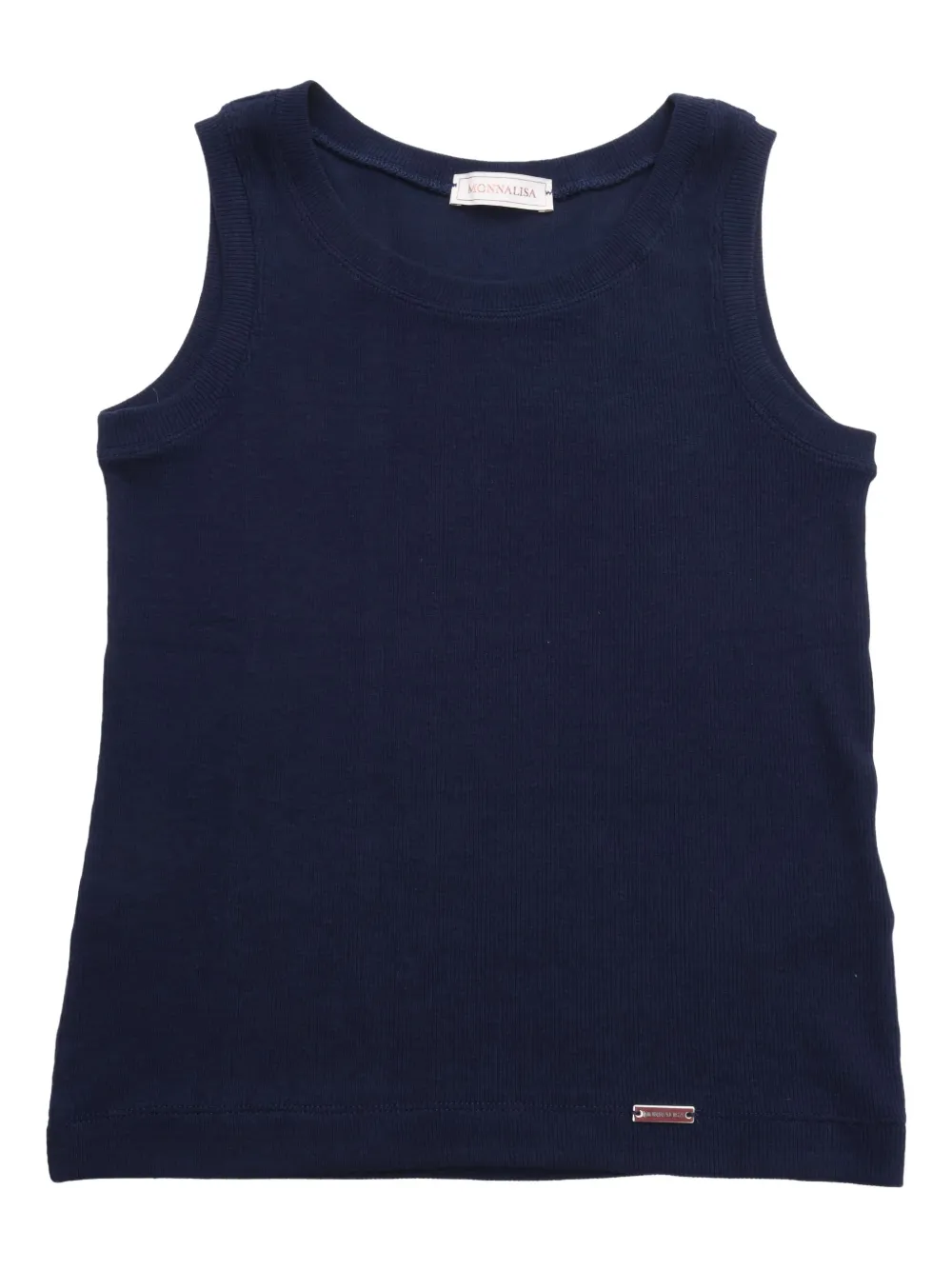 Monnalisa Geribbeld mouwloos T-shirt Blauw