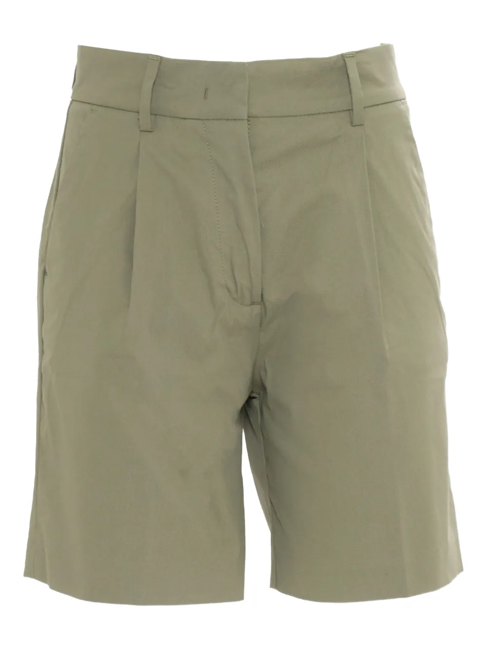 pleated knee-length shorts