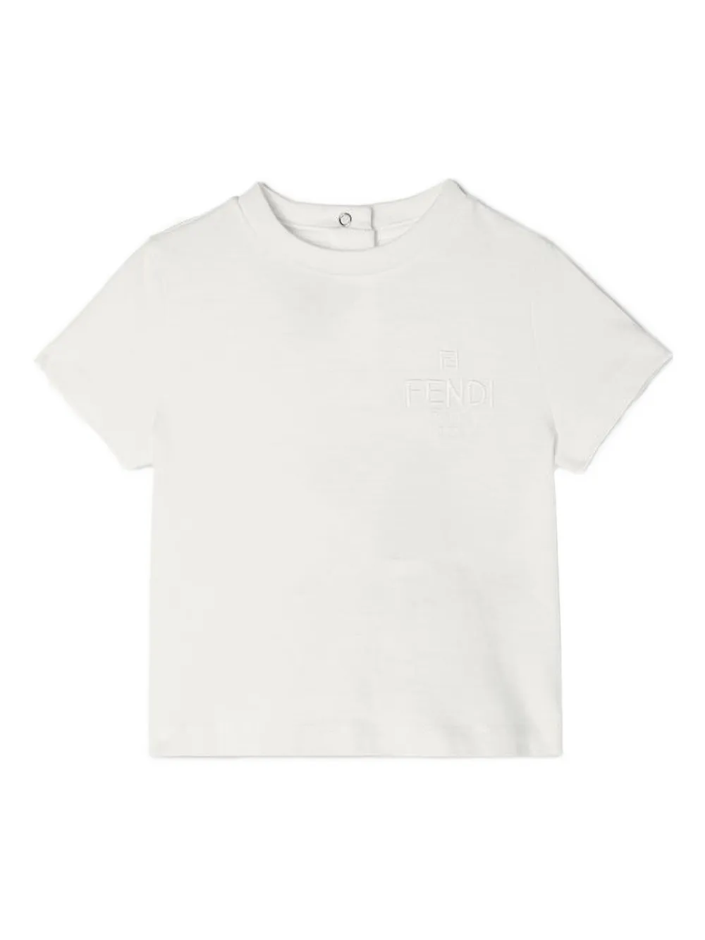 Fendi Kids embroidered-logo T-shirt | White | Image 1