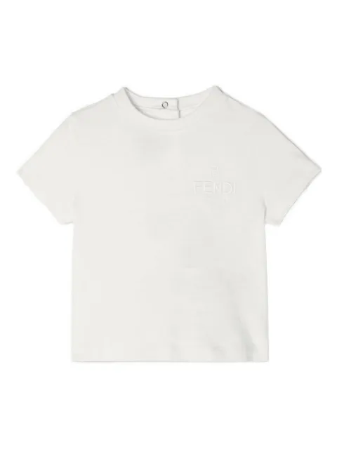 Fendi Kids embroidered-logo T-shirt