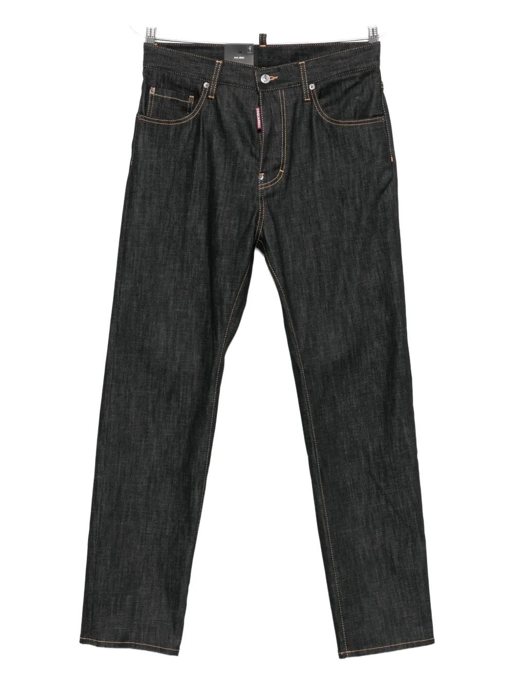 DSQUARED2 cotton contrast-stitch jeans Zwart