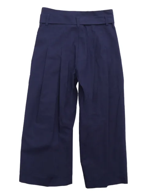 Monnalisa pleated belted casual trousers