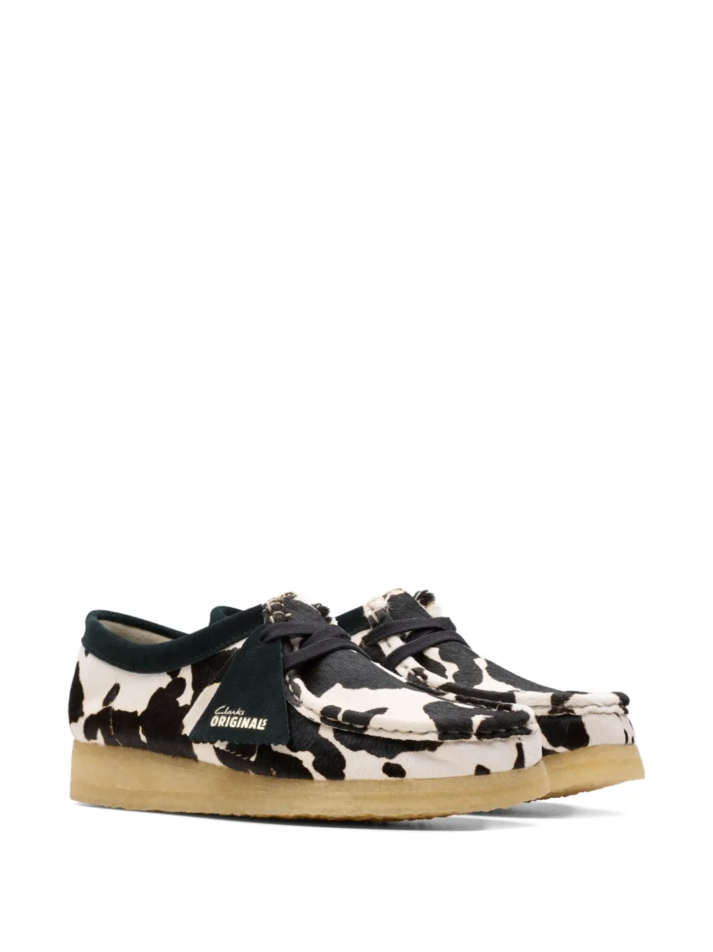 Clarks Originals Wallabee "Cow Print HairOn" sandals Black